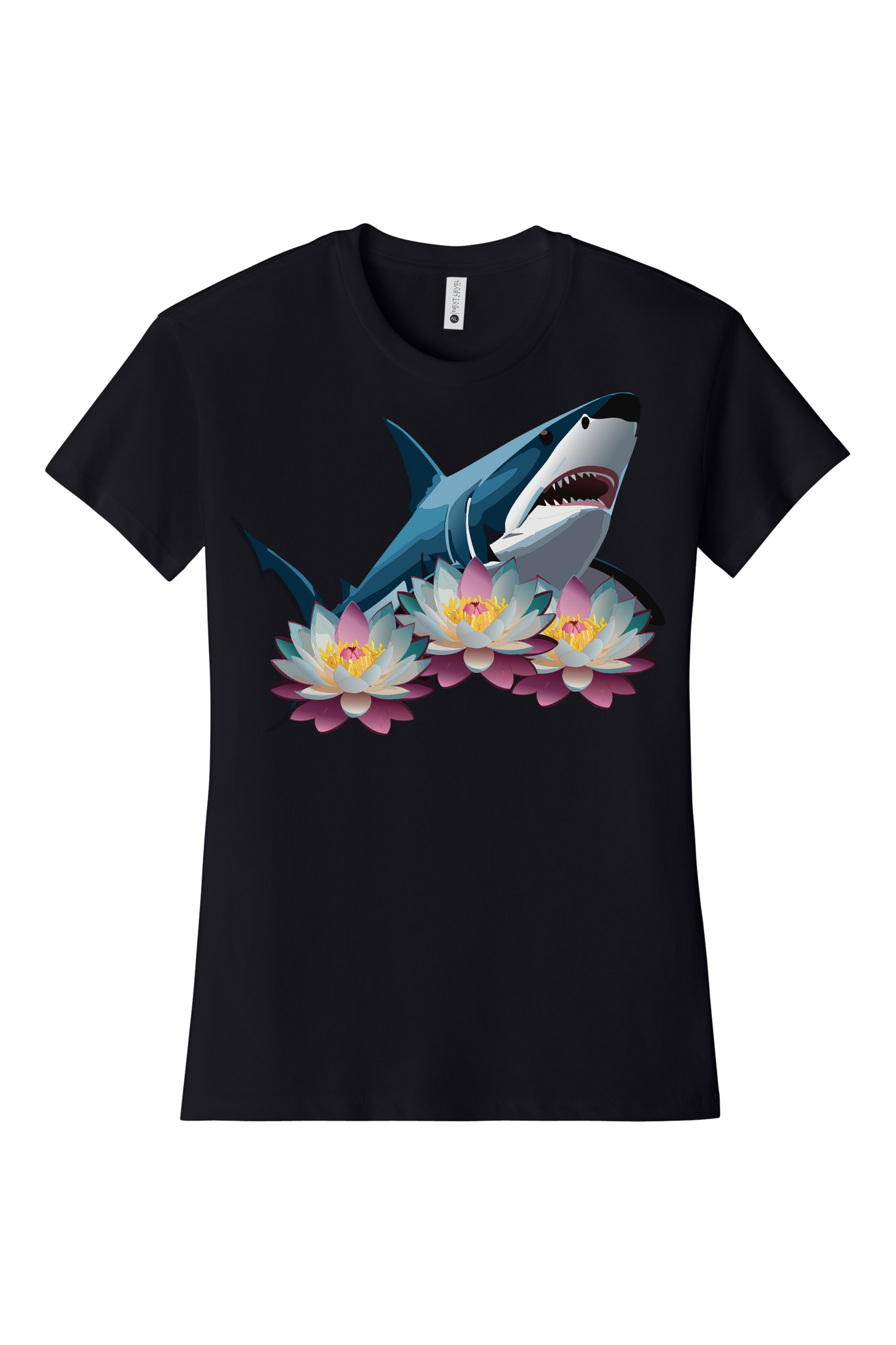 Shark With Lotus Women's T-Shirt