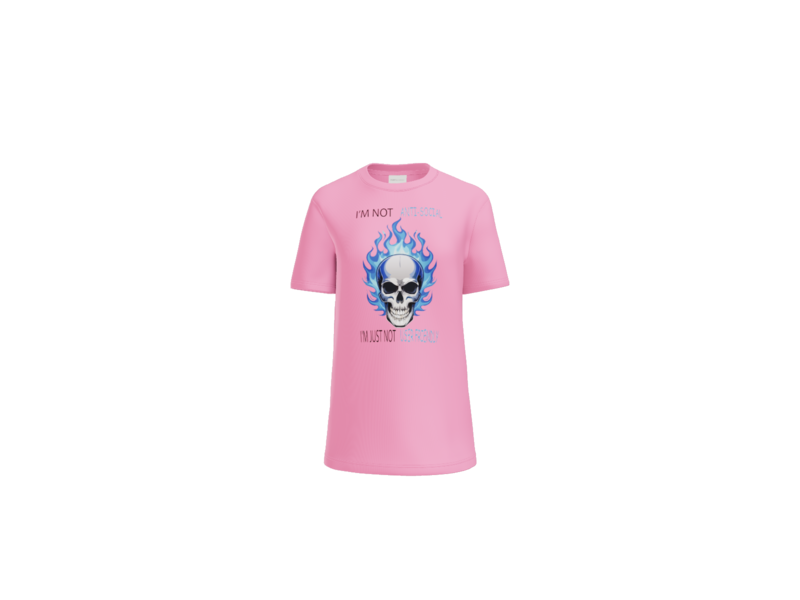 Womans Anti-Social Skeleton T-Shirt