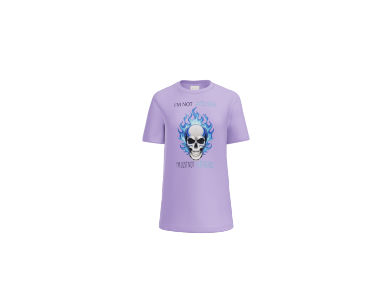 Womans Anti-Social Skeleton T-Shirt
