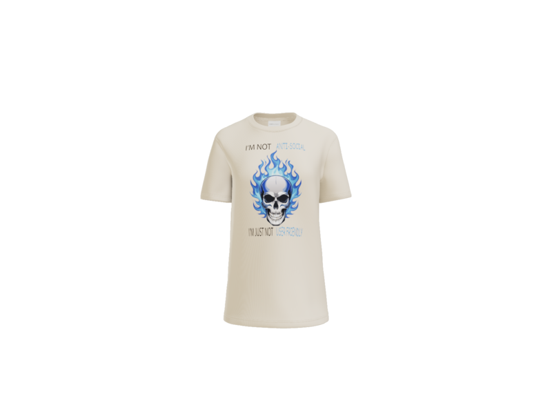Womans Anti-Social Skeleton T-Shirt