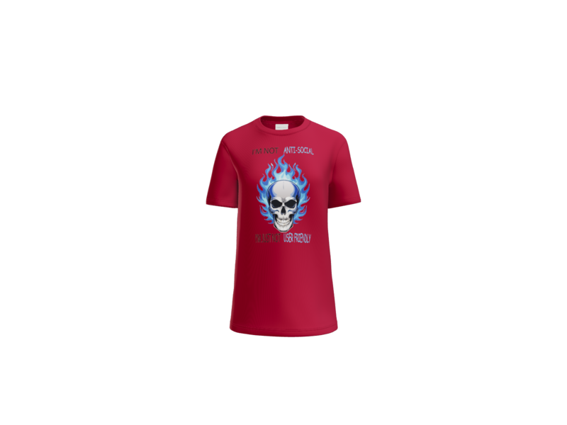 Womans Anti-Social Skeleton T-Shirt