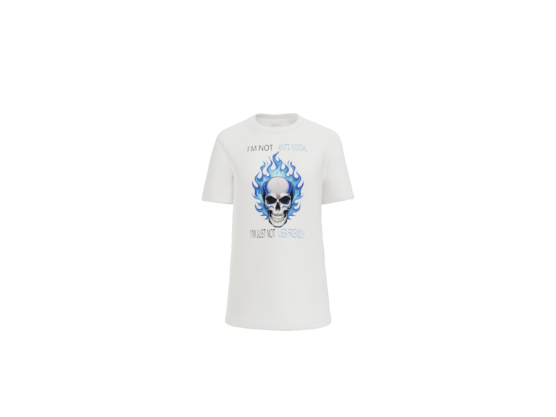 Womans Anti-Social Skeleton T-Shirt