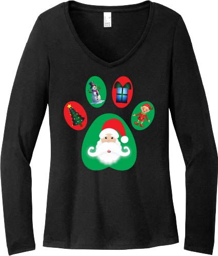 Christmas Paw Long Sleeve Shirt